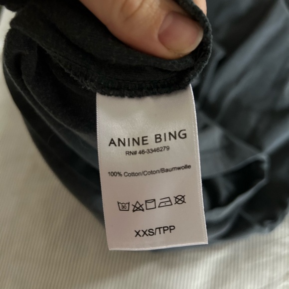Anine Bing bolt tee in black size xxs. - Picture 2 of 3